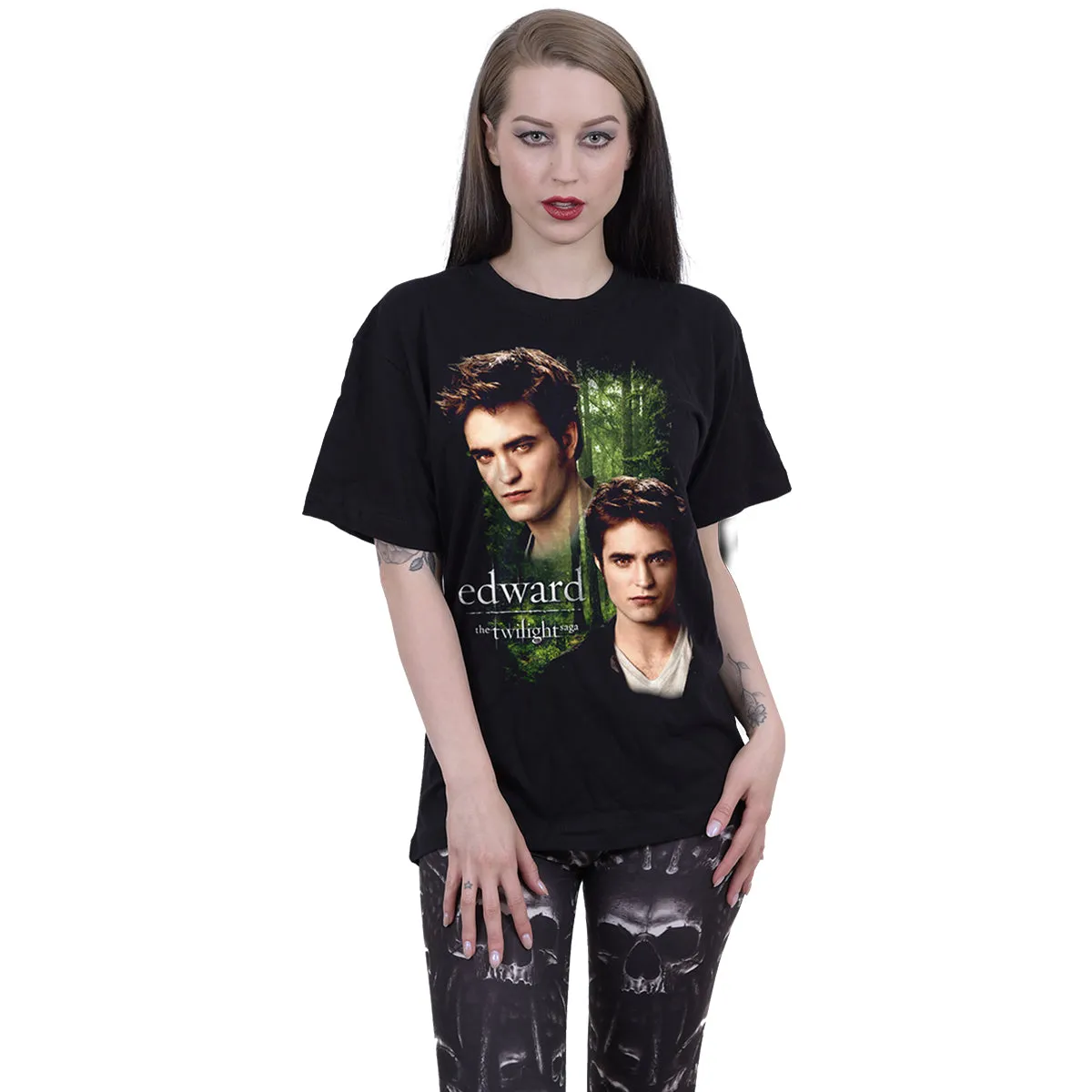 TWILIGHT - EDWARD - Front Print T-Shirt Black sold by Spiral Direct product image thumbnail 2