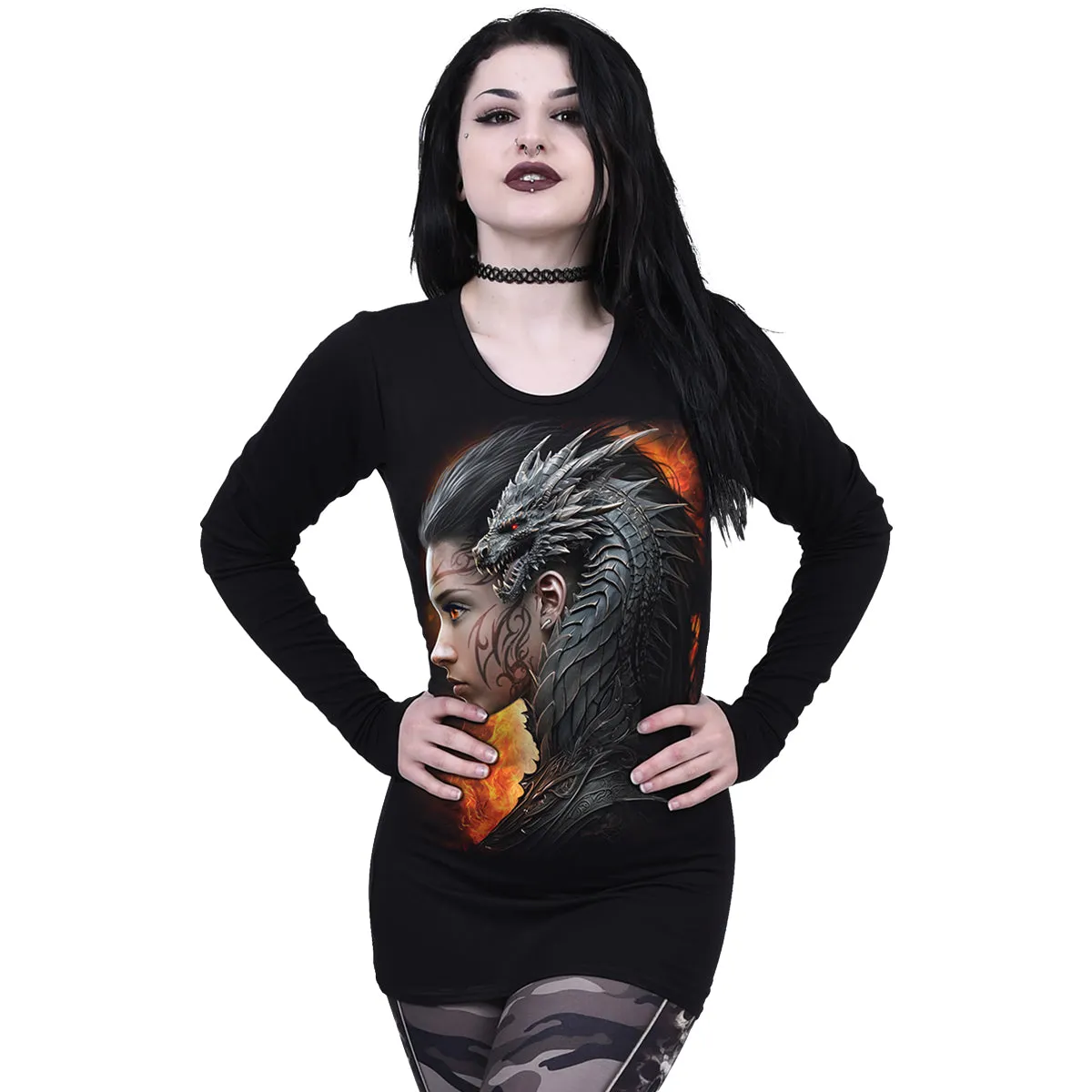 DRACO QUEEN - Baggy Top Black sold by Spiral Direct product image thumbnail 2