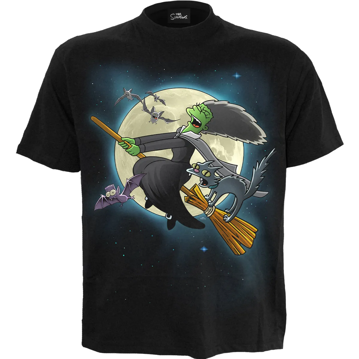 THE SIMPSONS - MARGE WITCH - Front Print T-Shirt Black sold by Spiral Direct