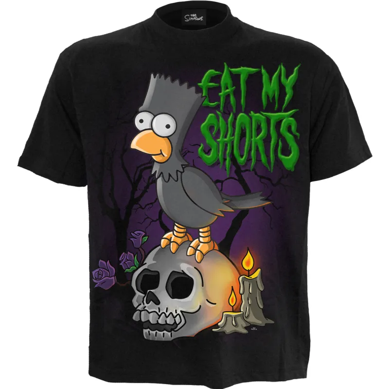 THE SIMPSONS - BART RAVEN - Front Print T-Shirt Black sold by Spiral Direct