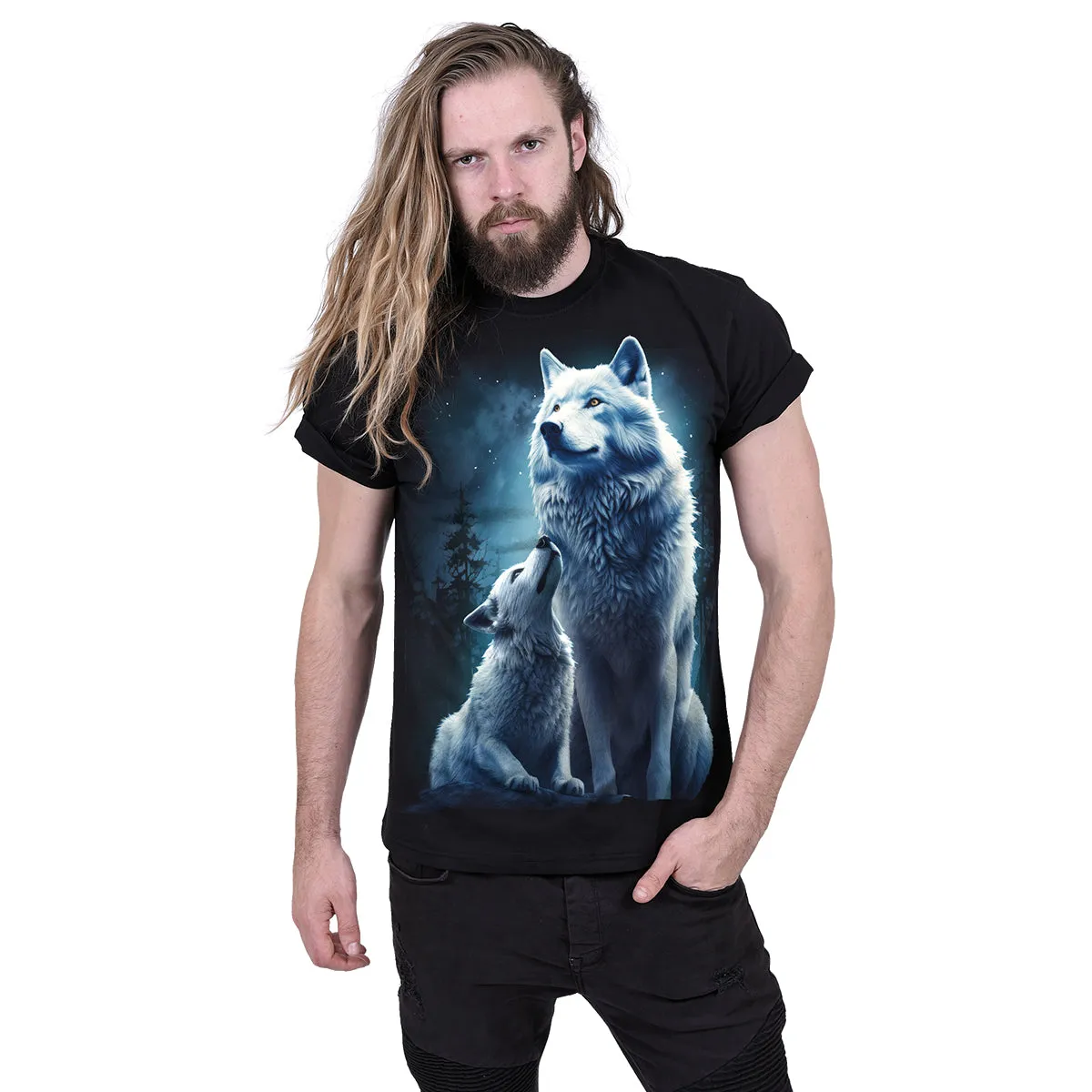 WOLF GUARDIAN - T-Shirt Black sold by Spiral Direct product image thumbnail 3