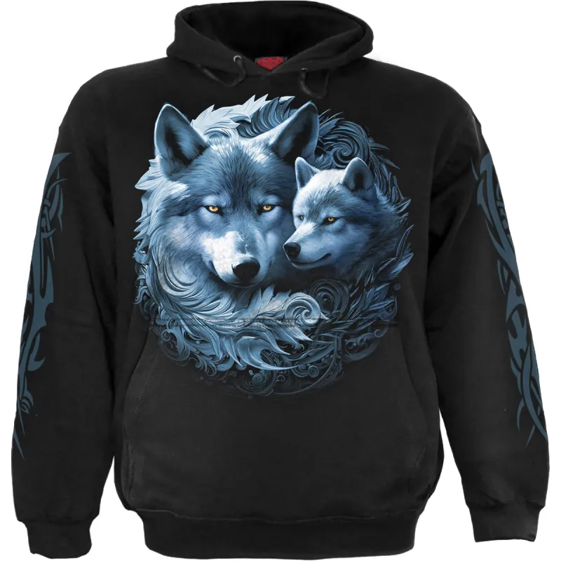 WOLF GUARDIAN - Hoody Black made by Spiral Direct