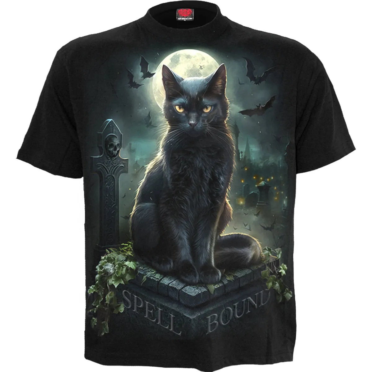 SPELL BOUND - Front Print T-Shirt Black sold by Spiral Direct