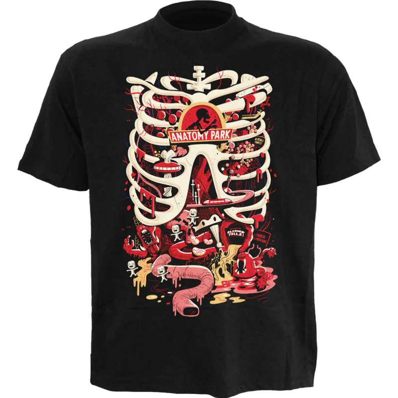 RICK AND MORTY - ANATOMY PARK   - Front Print T-Shirt Black sold by Spiral Direct