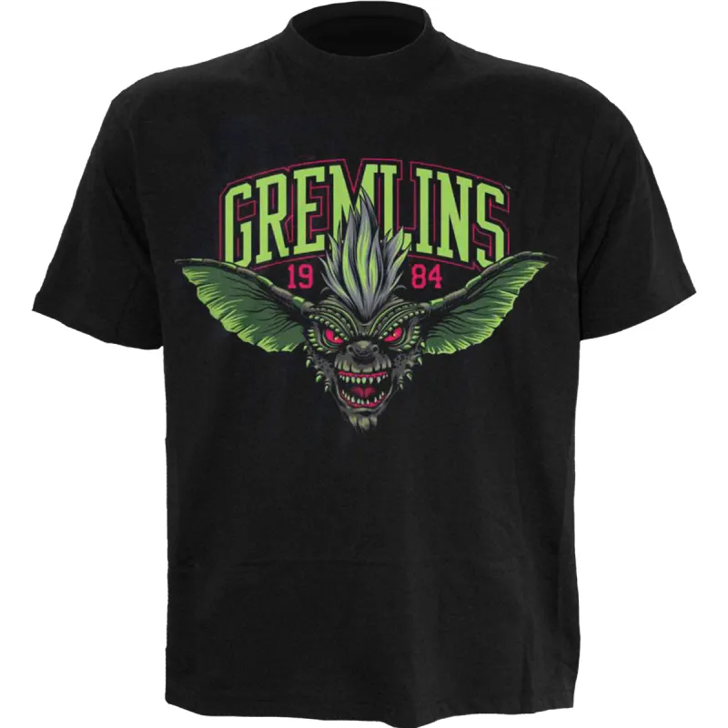 GREMLINS - STRIPE - Front Print T-Shirt Black sold by Spiral Direct