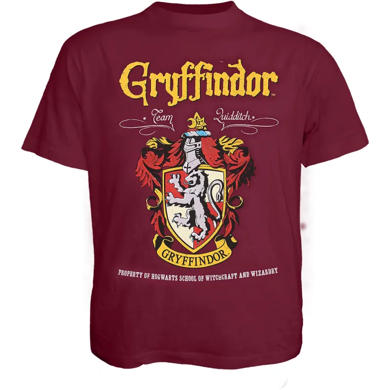 HARRY POTTER - GRYFFINDOR RED CREST - T-Shirt Maroon sold by Spiral Direct