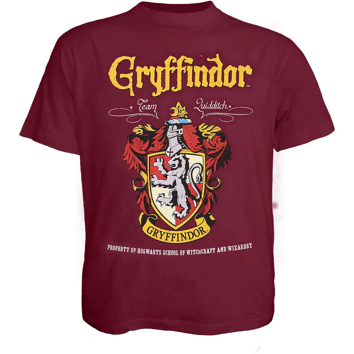 HARRY POTTER - GRYFFINDOR RED CREST - T-Shirt Maroon sold by Spiral Direct