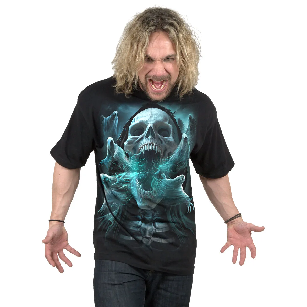GHOST SKULL - T-Shirt Black sold by Spiral Direct product image thumbnail 3