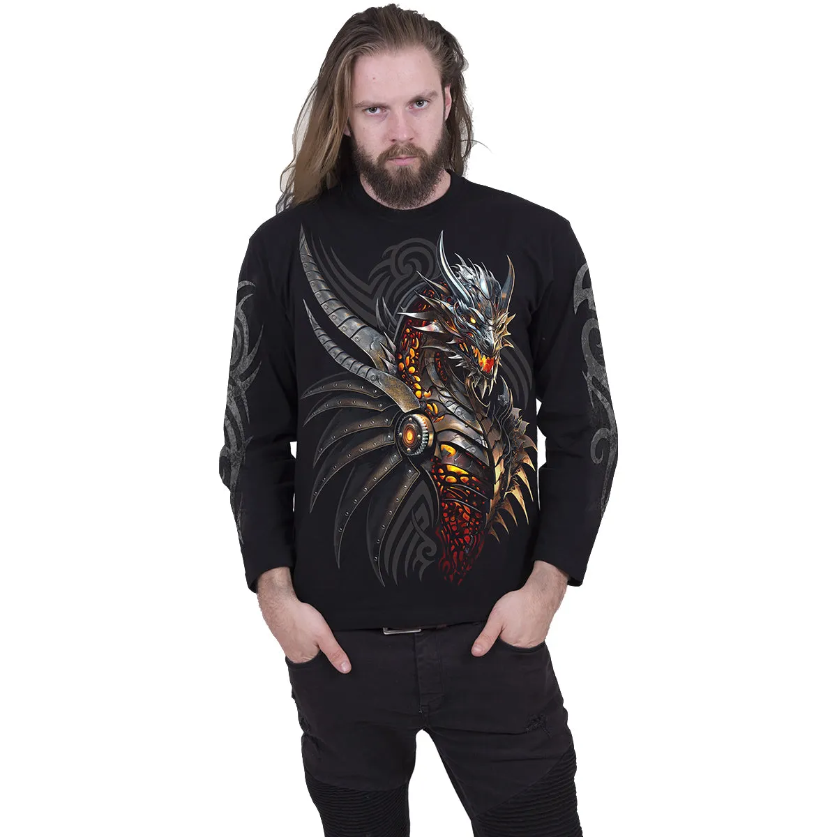 RAZOR BACK - Longsleeve T-Shirt Black sold by Spiral Direct product image thumbnail 3