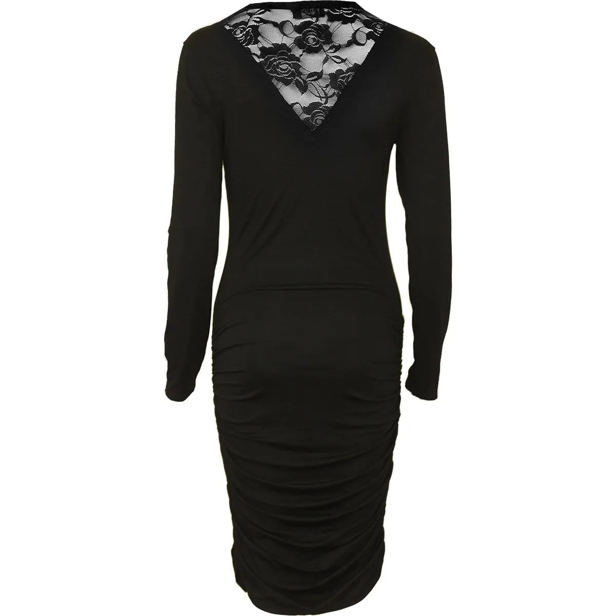 GOTHIC ELEGANCE - Lace Back Midi Gathered Dress sold by Spiral Direct product image thumbnail 2