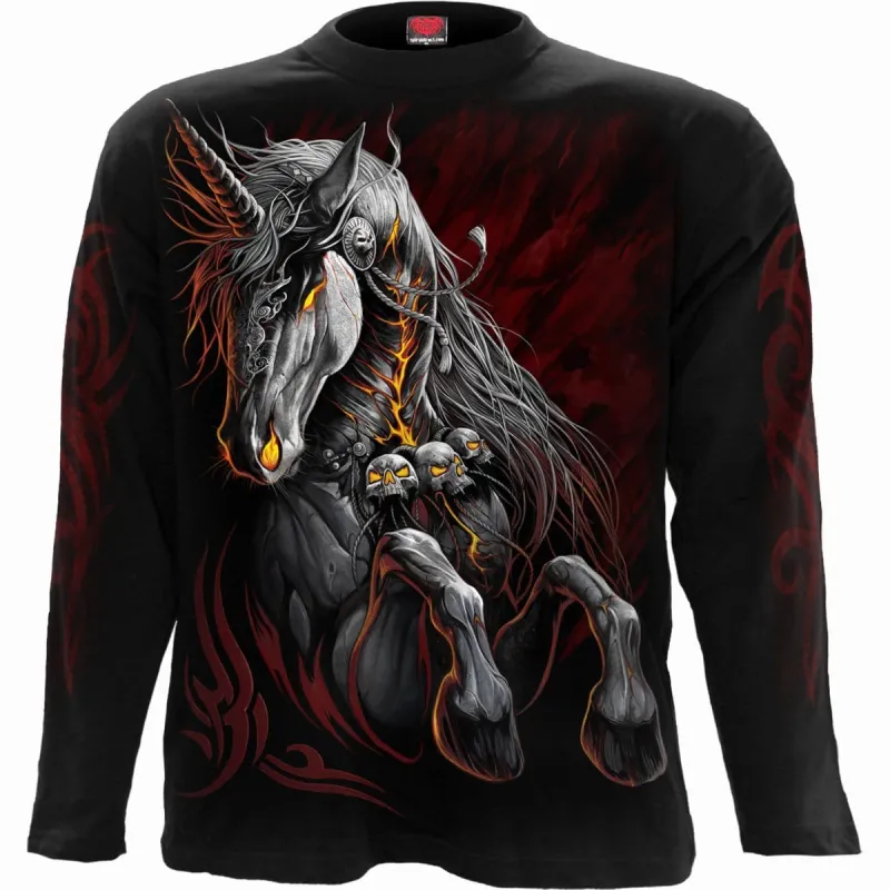 INFERNAL UNICORN - Longsleeve T-Shirt Black made by Spiral Direct