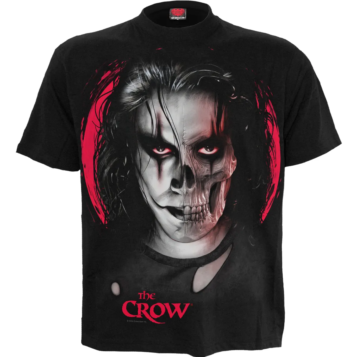 THE CROW - SKULL FACE - Front Print T-Shirt Black sold by Spiral Direct