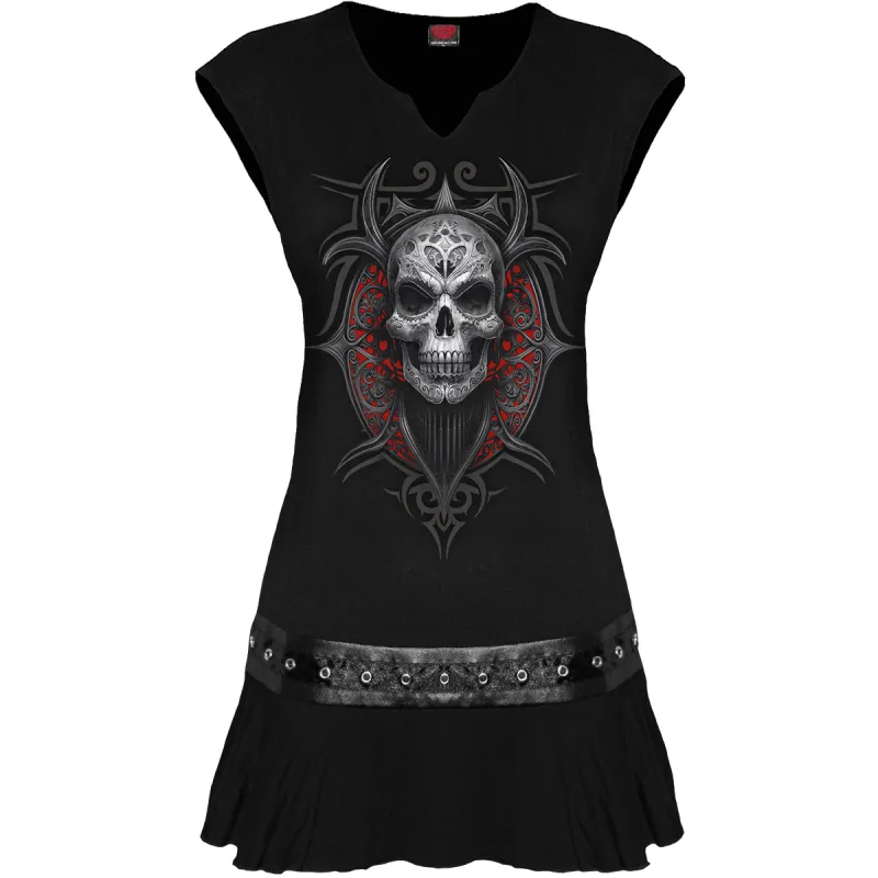 HIGH PRIESTESS - Stud Waist Mini Dress Black sold by Spiral Direct