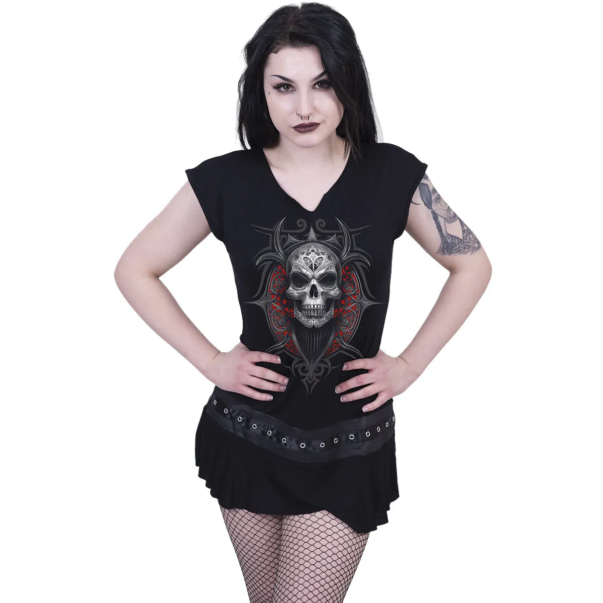 HIGH PRIESTESS - Stud Waist Mini Dress Black sold by Spiral Direct product image thumbnail 2