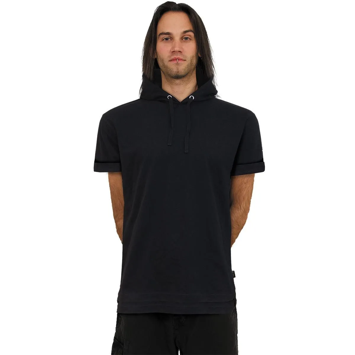 URBAN FASHION - Fine Cotton T-shirt Hoody Black sold by Spiral Direct product image thumbnail 3