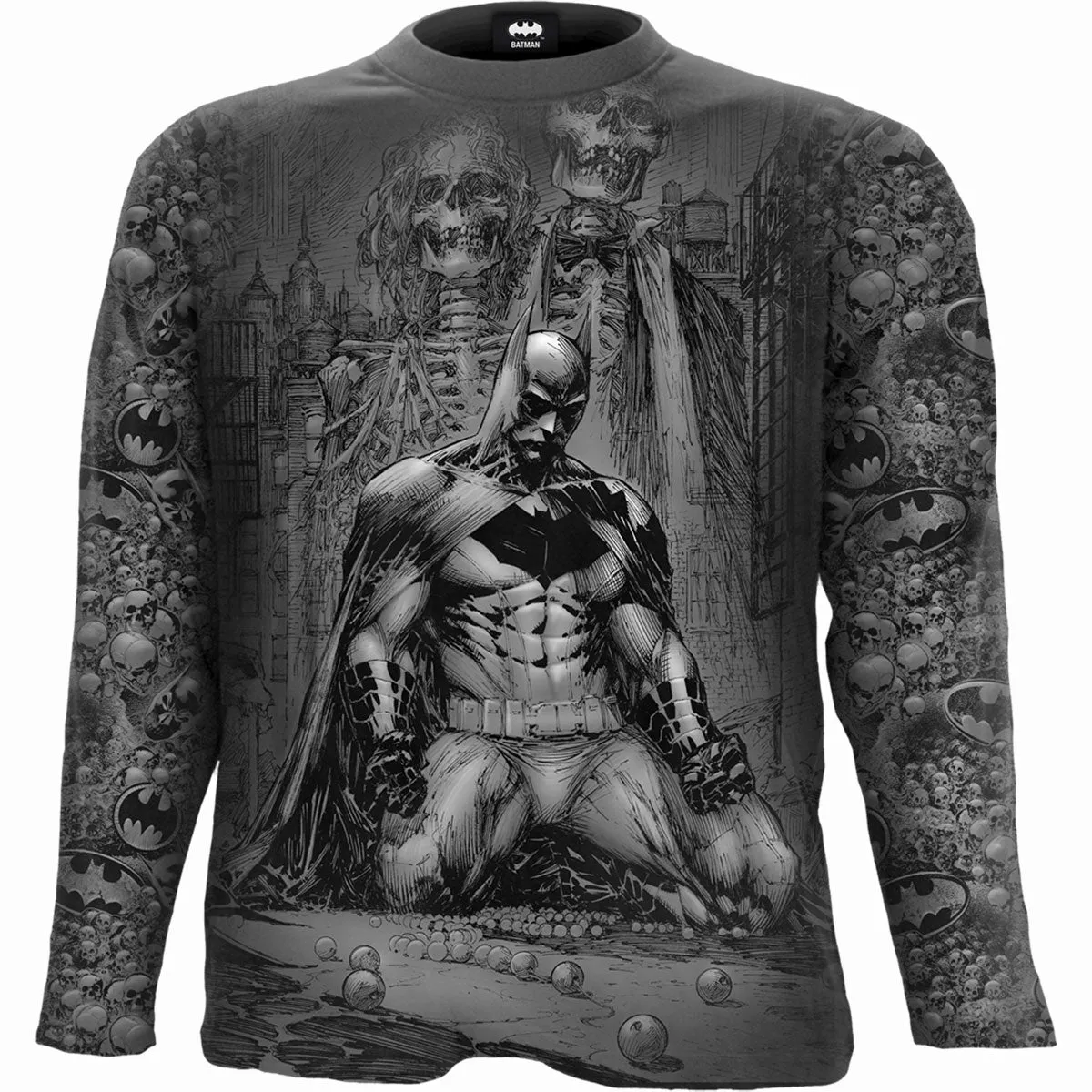 BATMAN - VENGEANCE WRAP - Allover Longsleeve T-Shirt Black sold by Spiral Direct