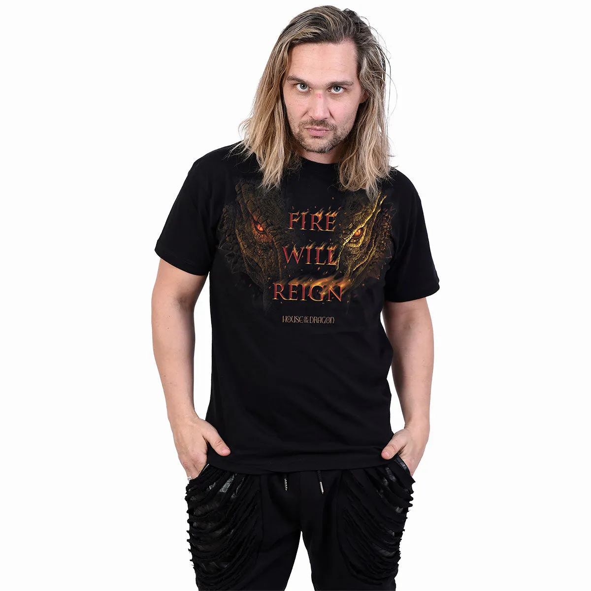 HOD 2 - FIRE WILL REIGN - Front Print T-Shirt Black sold by Spiral Direct product image thumbnail 2