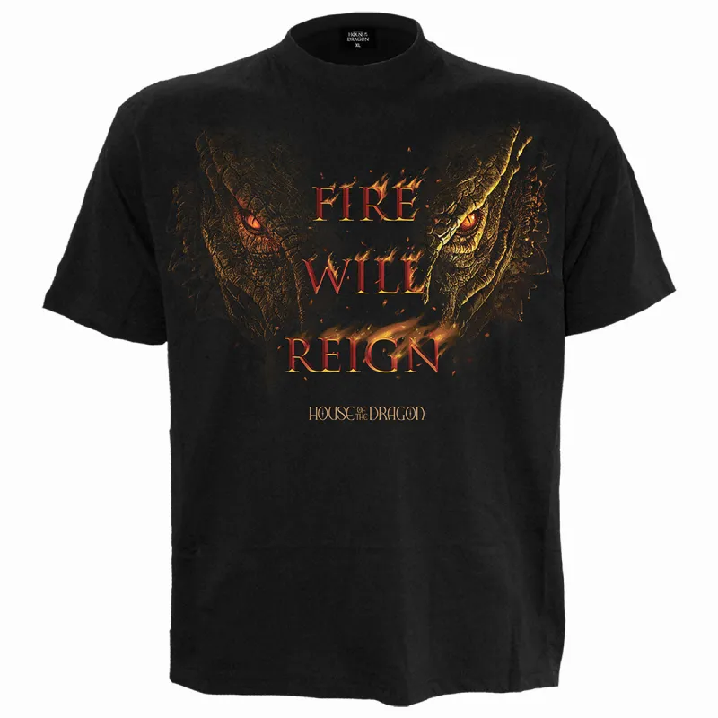 HOD 2 - FIRE WILL REIGN - Front Print T-Shirt Black made by Spiral Direct