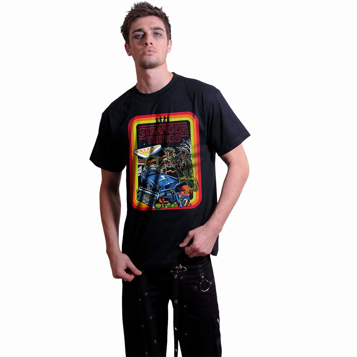 STRANGER THINGS - RETRO POSTER - T-Shirt Black sold by Spiral Direct product image thumbnail 2