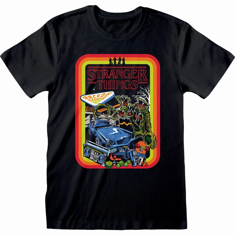 STRANGER THINGS - RETRO POSTER - T-Shirt Black sold by Spiral Direct