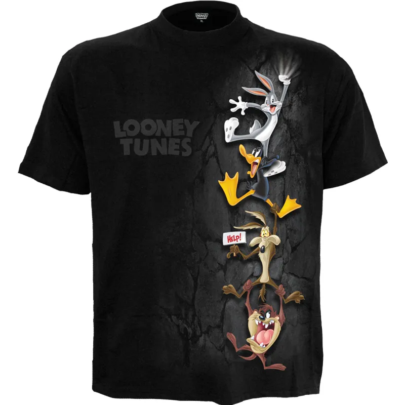 HANGING TUNES - Front Print T-Shirt Black sold by Spiral Direct