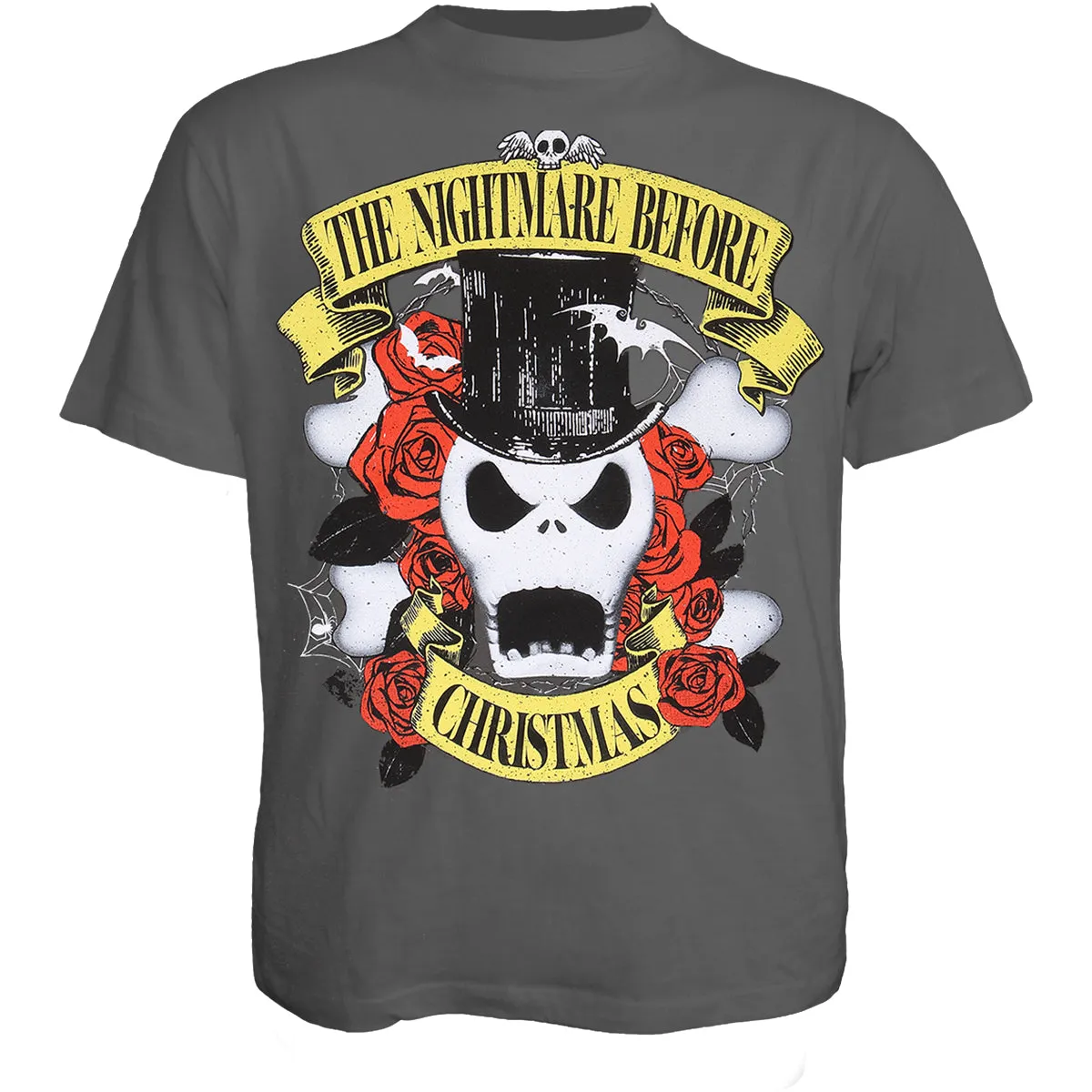 NIGHTMARE BEFORE CHRISTMAS - TOP HAT JACK - T-Shirt Charcoal sold by Spiral Direct