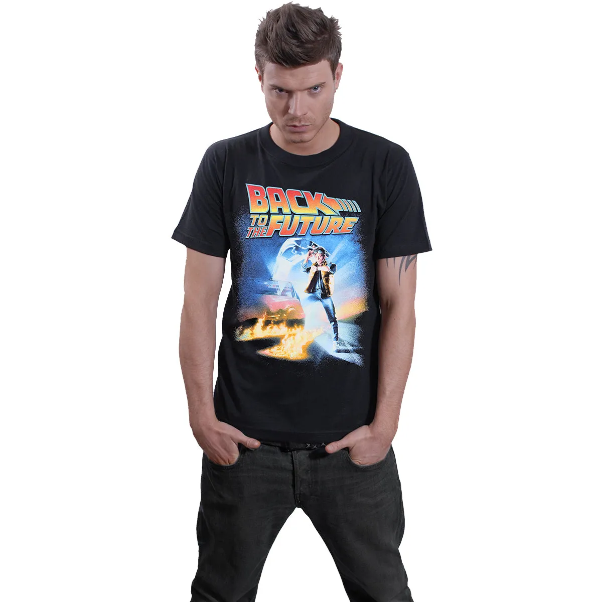 BACK TO THE FUTURE - POSTER - Front Print T-Shirt Black sold by Spiral Direct product image thumbnail 2