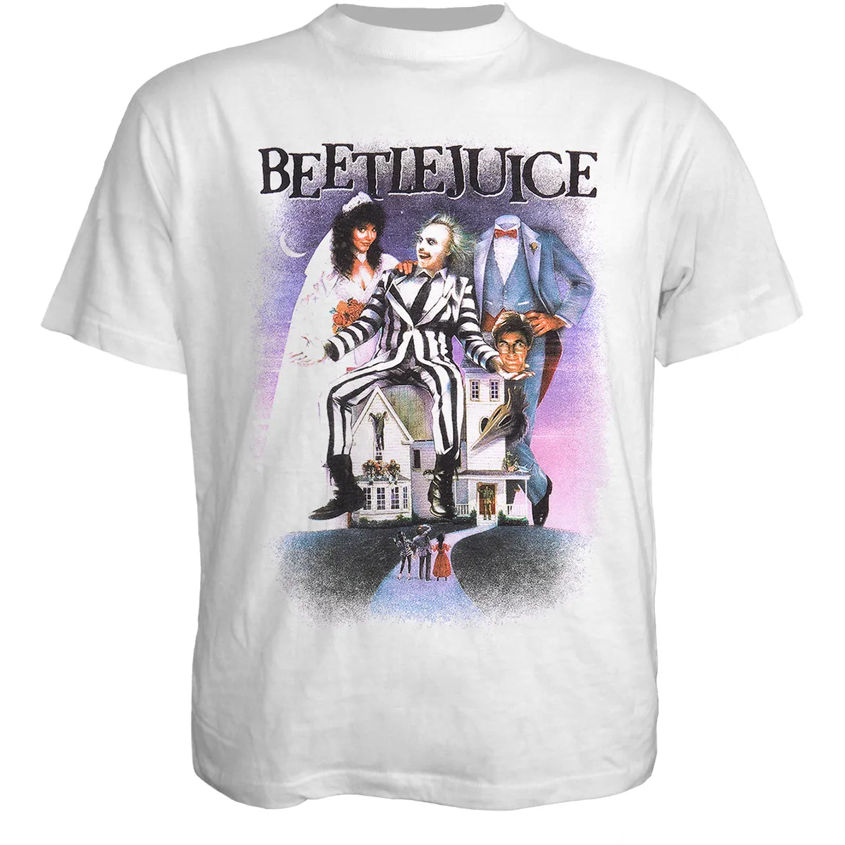 BEETLEJUICE - POSTER WHITE - Front Print T-Shirt White sold by Spiral Direct