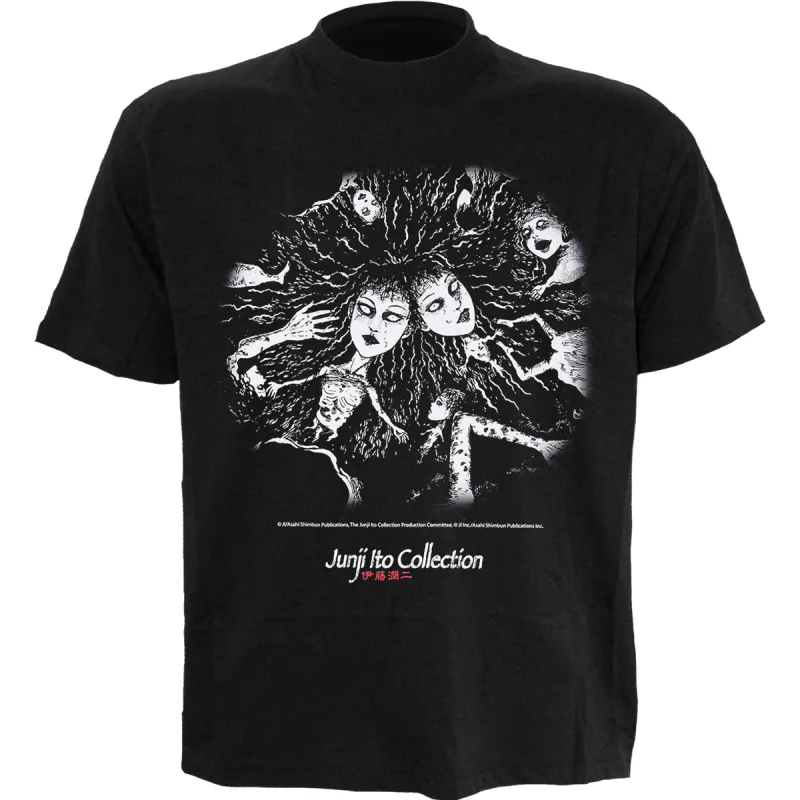JUNJI-ITO - CRAWLING - Front Print T-Shirt Black sold by Spiral Direct
