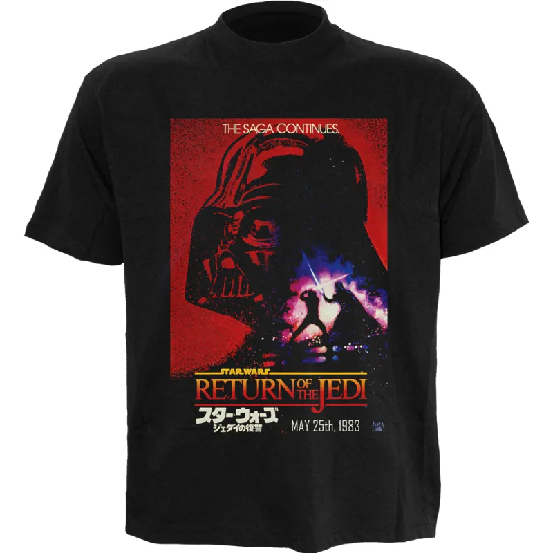 STAR WARS - VADER POSTER - Front Print T-Shirt Black sold by Spiral Direct