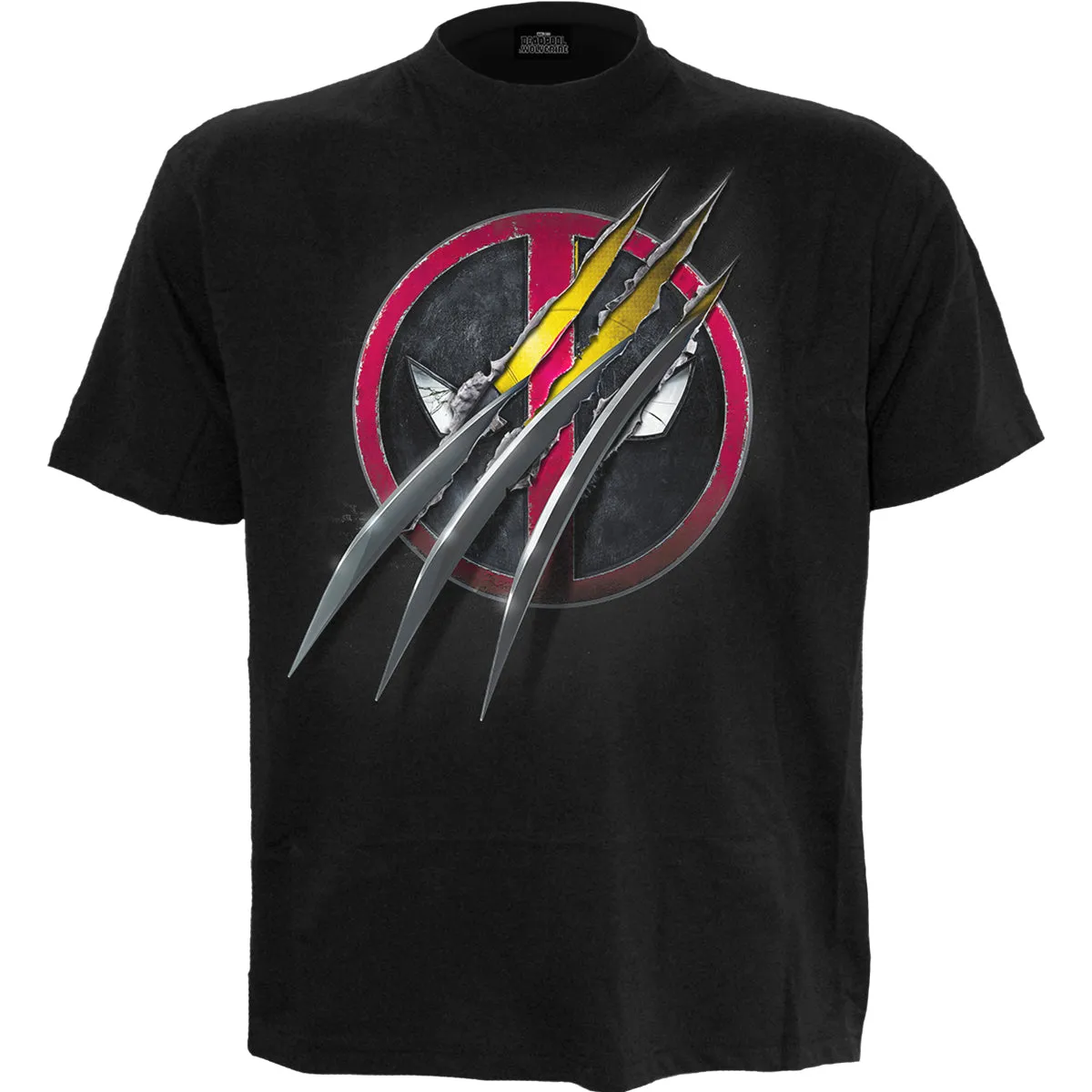 DEADPOOL - SLASHED - Front Print T-Shirt Black sold by Spiral Direct