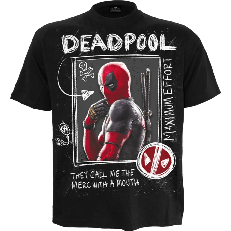 DEADPOOL - WOLVERINE SKETCHES - T-Shirt Black sold by Spiral Direct