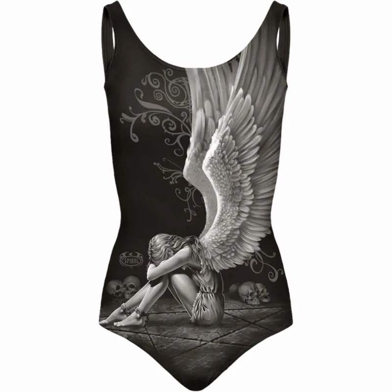 ENSLAVED ANGEL - Allover Scoop Back Padded Swimsuit sold by Spiral Direct