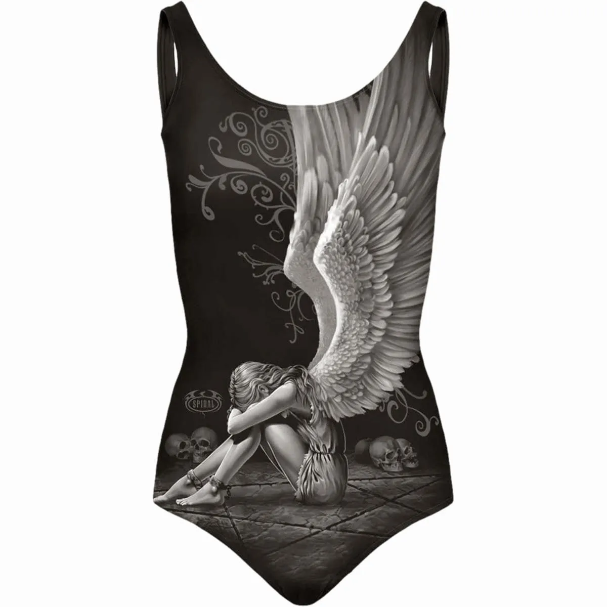 ENSLAVED ANGEL - Allover Scoop Back Padded Swimsuit sold by Spiral Direct