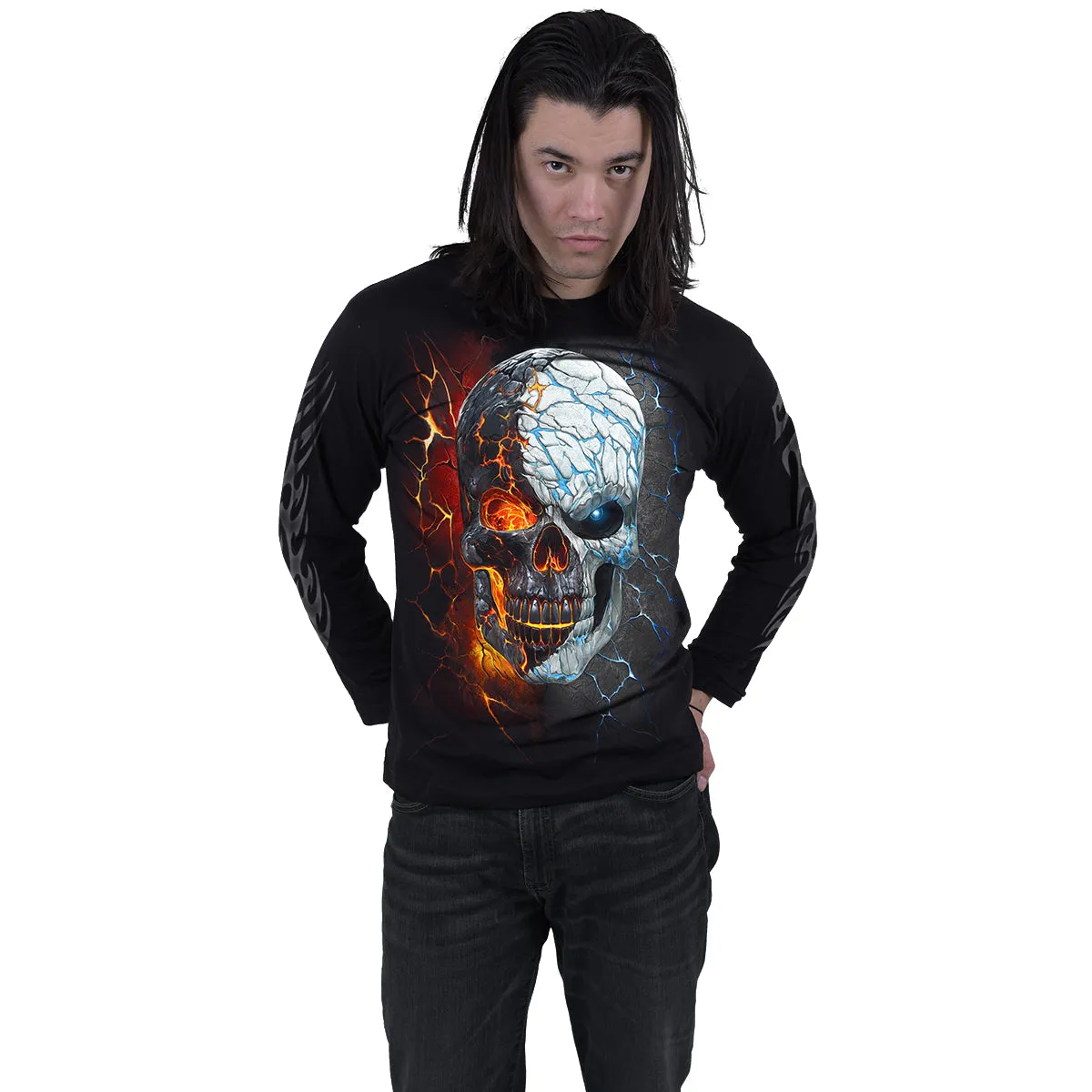 DIVIDED SOUL - Longsleeve T-Shirt Black sold by Spiral Direct product image thumbnail 3