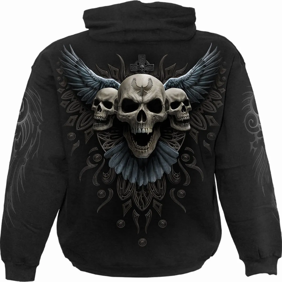 RAVEN SKULL - Hoody Black sold by Spiral Direct product image thumbnail 2