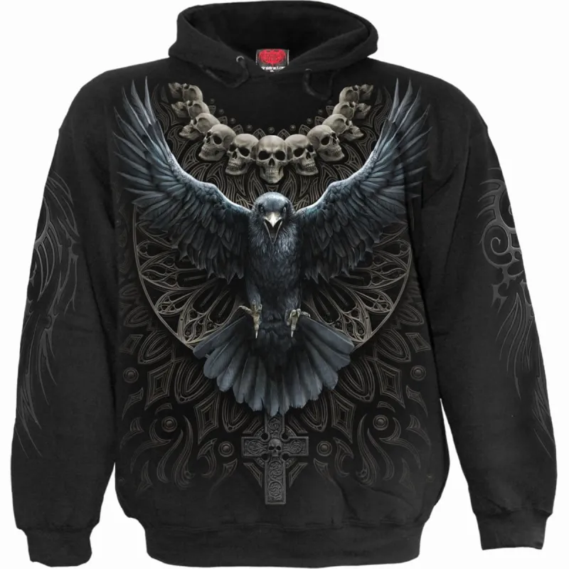 RAVEN SKULL - Hoody Black sold by Spiral Direct
