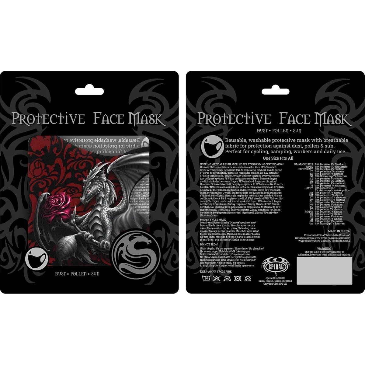 DRAGON ROSE - Face Mask sold by Spiral Direct product image thumbnail 2