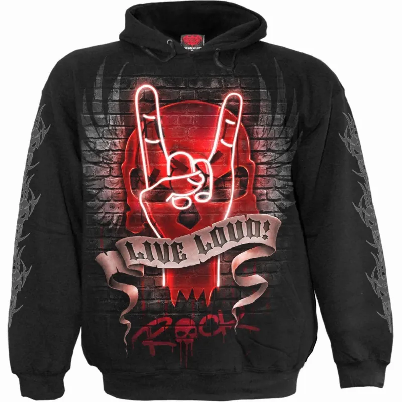 LIVE LOUD - Hoody Black sold by Spiral Direct