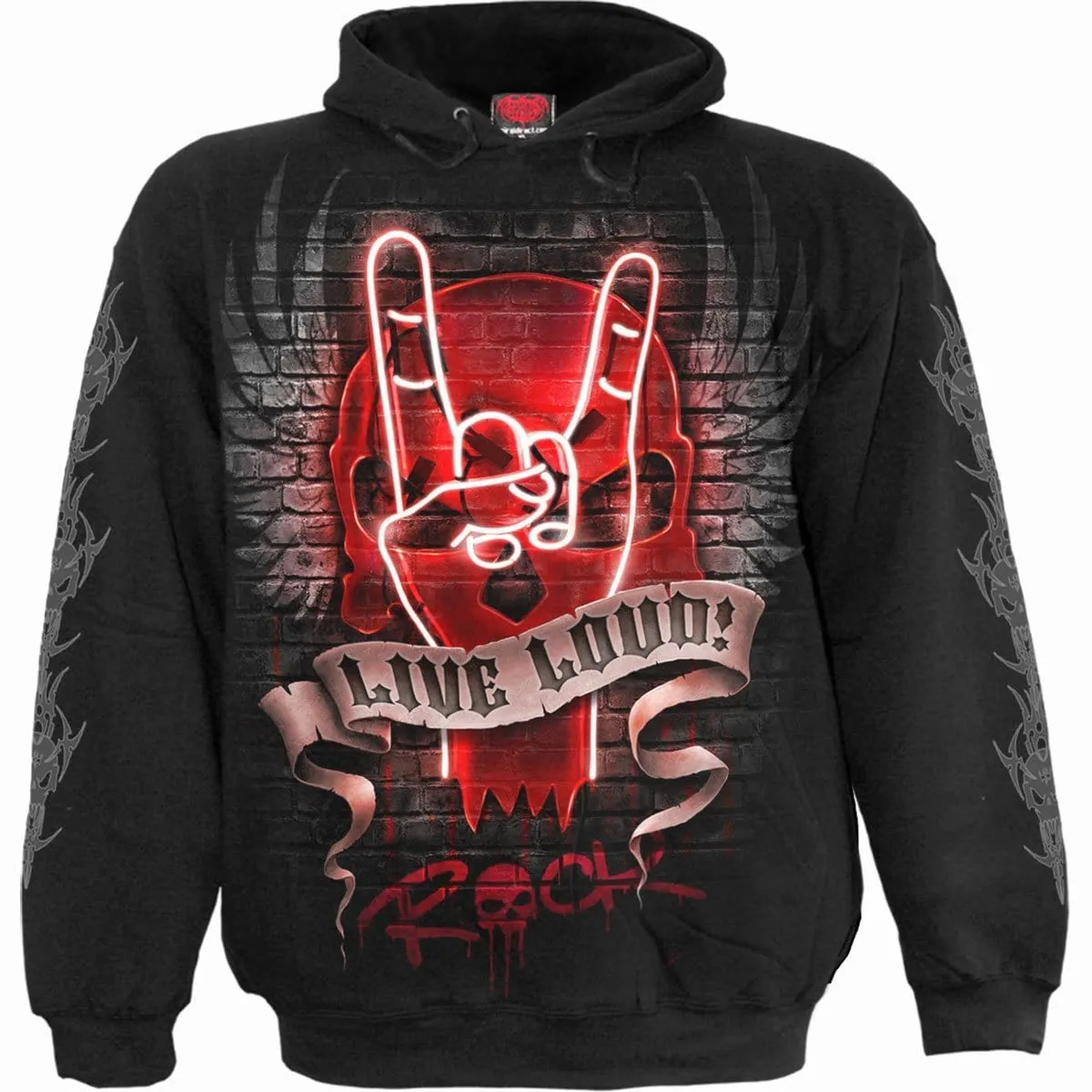 LIVE LOUD - Hoody Black sold by Spiral Direct