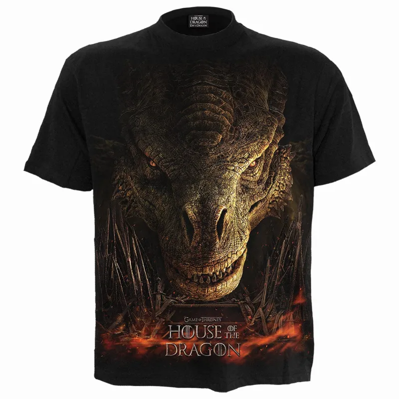 HOD - DRAGON THRONE - Front Print T-Shirt Black sold by Spiral Direct