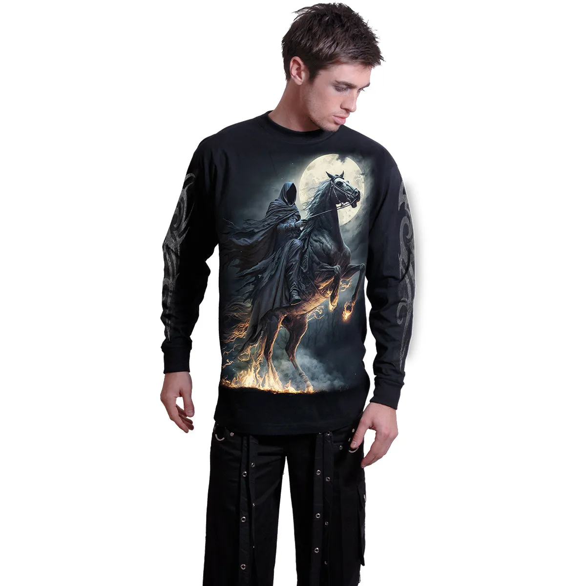 SHADOW RIDER - Longsleeve T-Shirt Black sold by Spiral Direct product image thumbnail 3