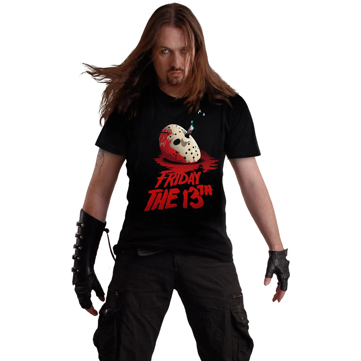 FRIDAY THE 13TH - CLASSIC MASK - Front Print T-Shirt Black sold by Spiral Direct product image thumbnail 2