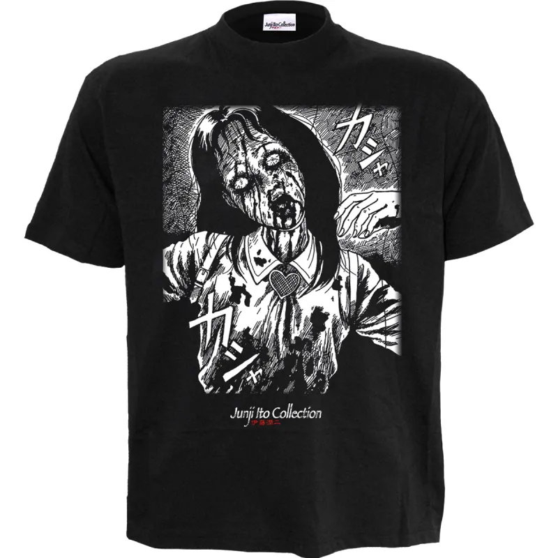 JUNJI-ITO - BLEEDING - Front Print T-Shirt Black sold by Spiral Direct
