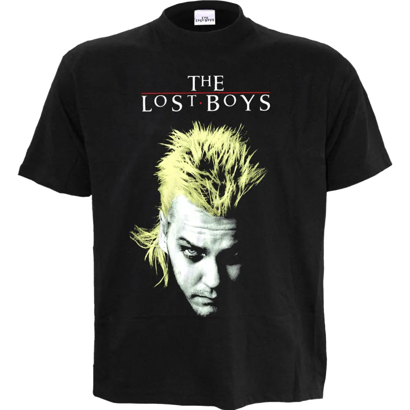 THE LOST BOYS - DAVID AND LOGO   - Front Print T-Shirt Black sold by Spiral Direct