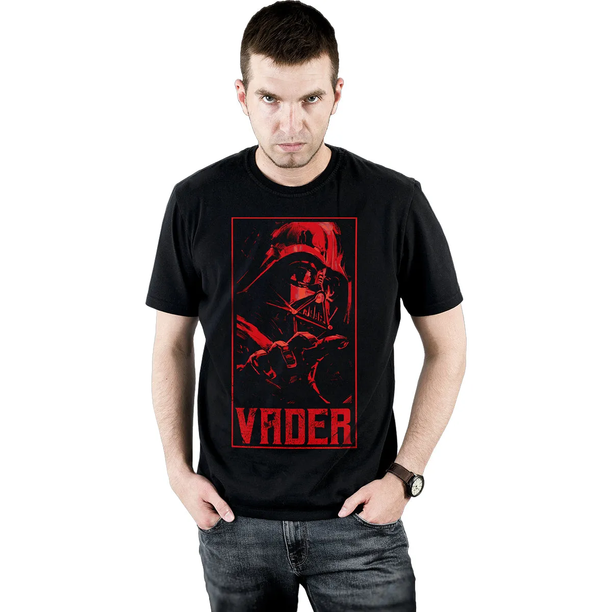 STAR WARS KENOBI - VADER - Front Print T-Shirt Black sold by Spiral Direct product image thumbnail 2