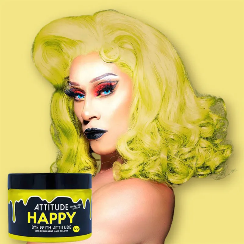 HAPPY UV YELLOW - Attitude Hair Dye - 135ml sold by Spiral Direct
