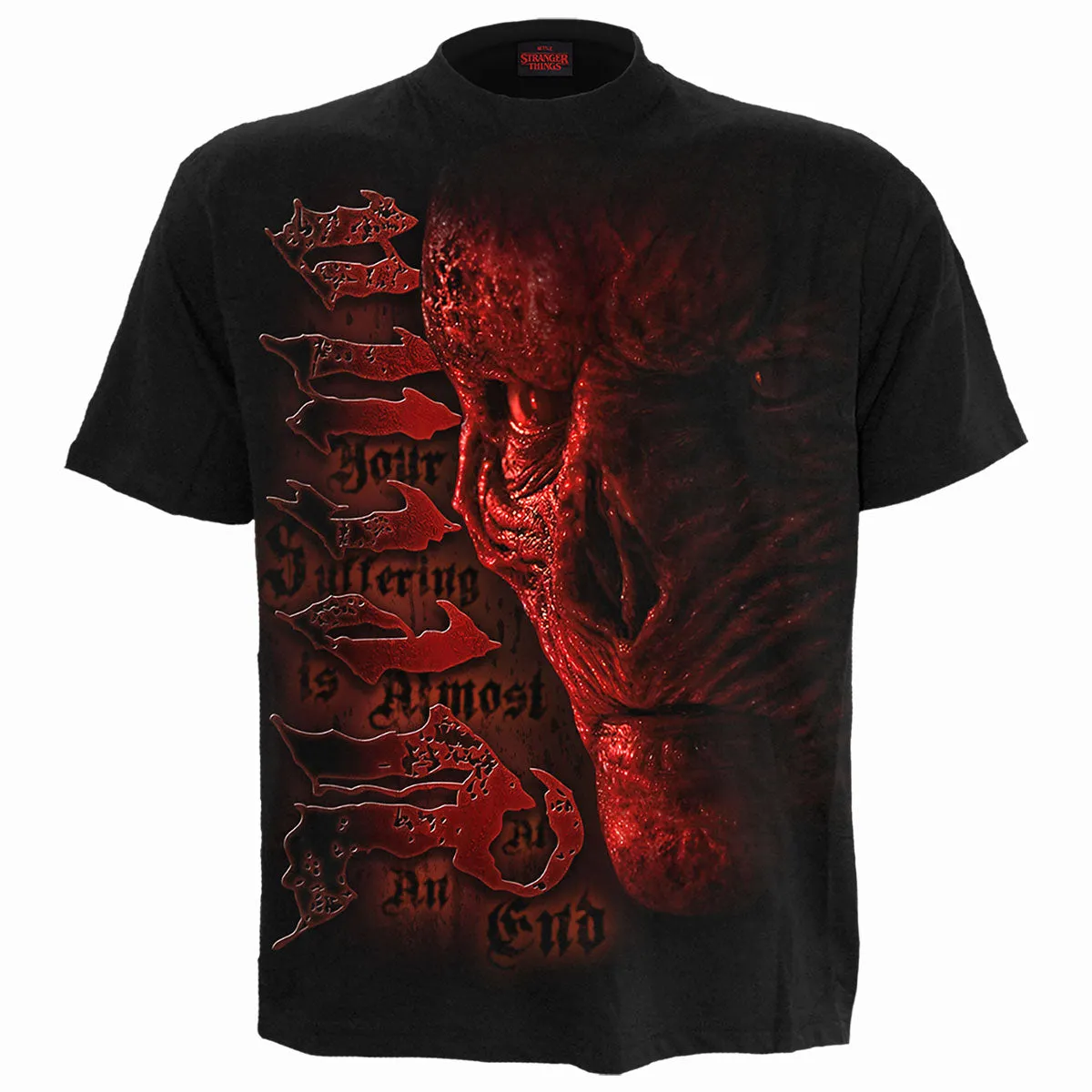 VECNA - SUFFER - Front Print T-Shirt Black sold by Spiral Direct