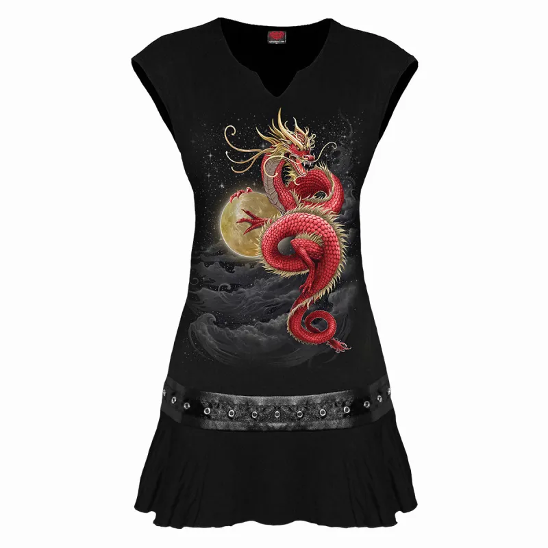 SHENLONG - Stud Waist Mini Dress Black sold by Spiral Direct