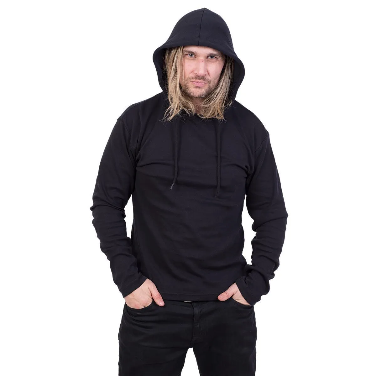 URBAN FASHION - Fine Cotton Summer Hoody Black sold by Spiral Direct product image thumbnail 3